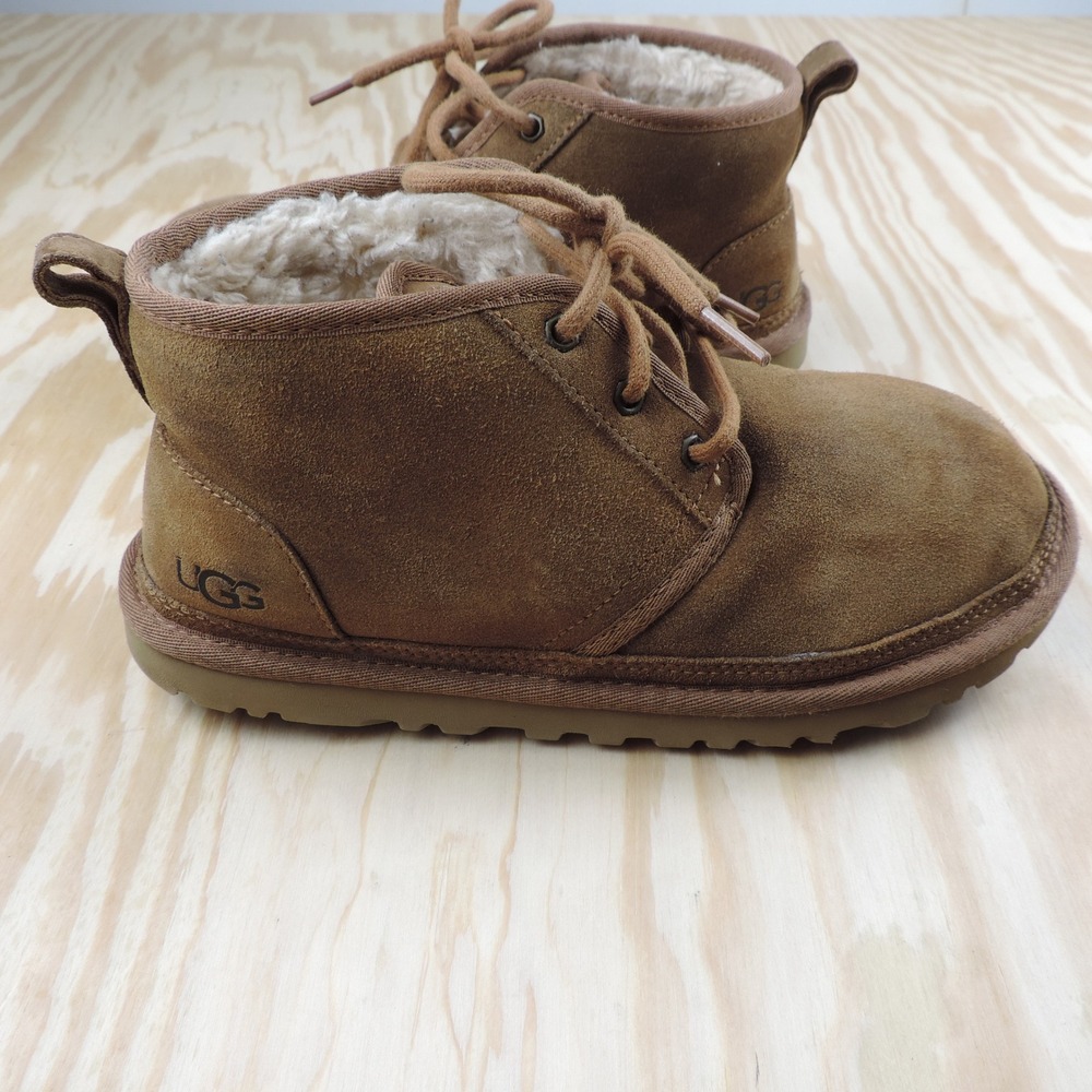 UGG Neumel Chestnut Brown Suede Lace Up Chukka Boots Mens 9 3236